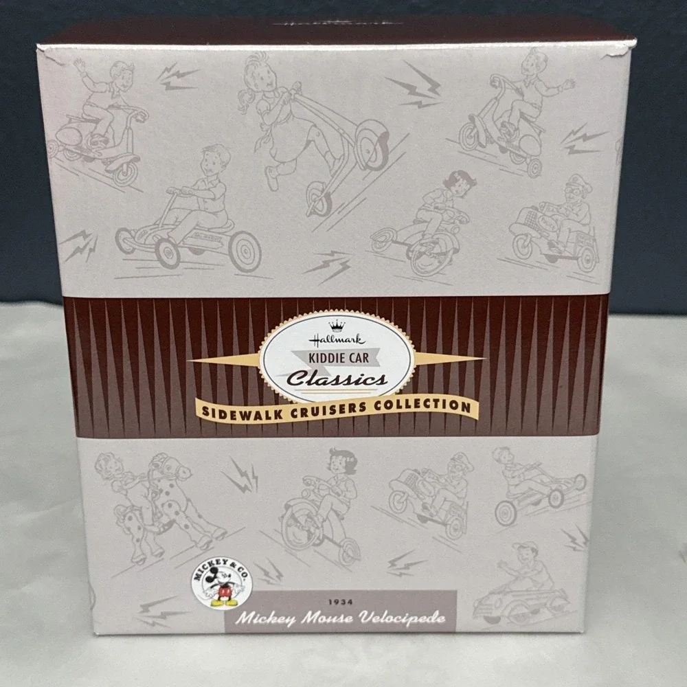 Vintage 1990s Hallmark Kiddie Classics Mickey Mouse Velocipede –‎ Box & COA